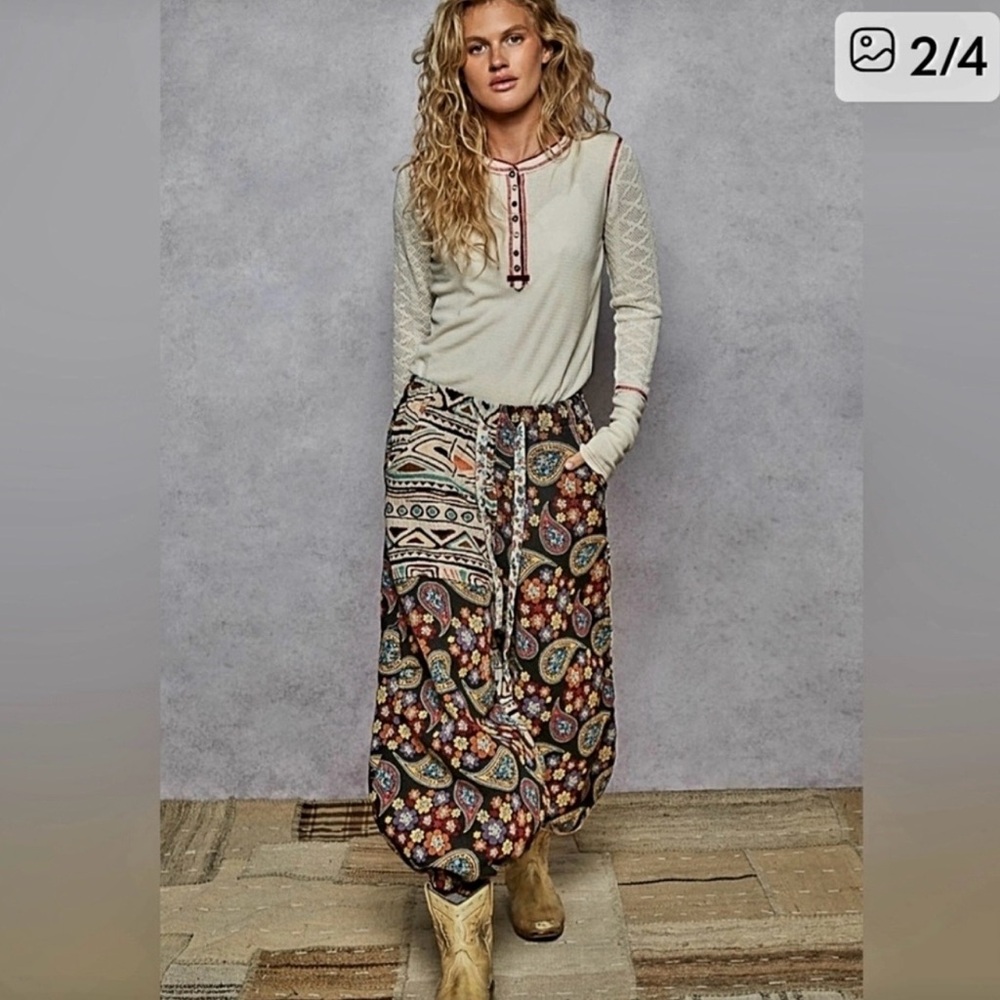 Pol Bohemian Patterned Harem Pants - image 2
